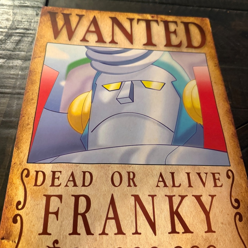 One Piece Franky Wanted Poster Dead or Alive 94,000,000 Berries Anime Art
